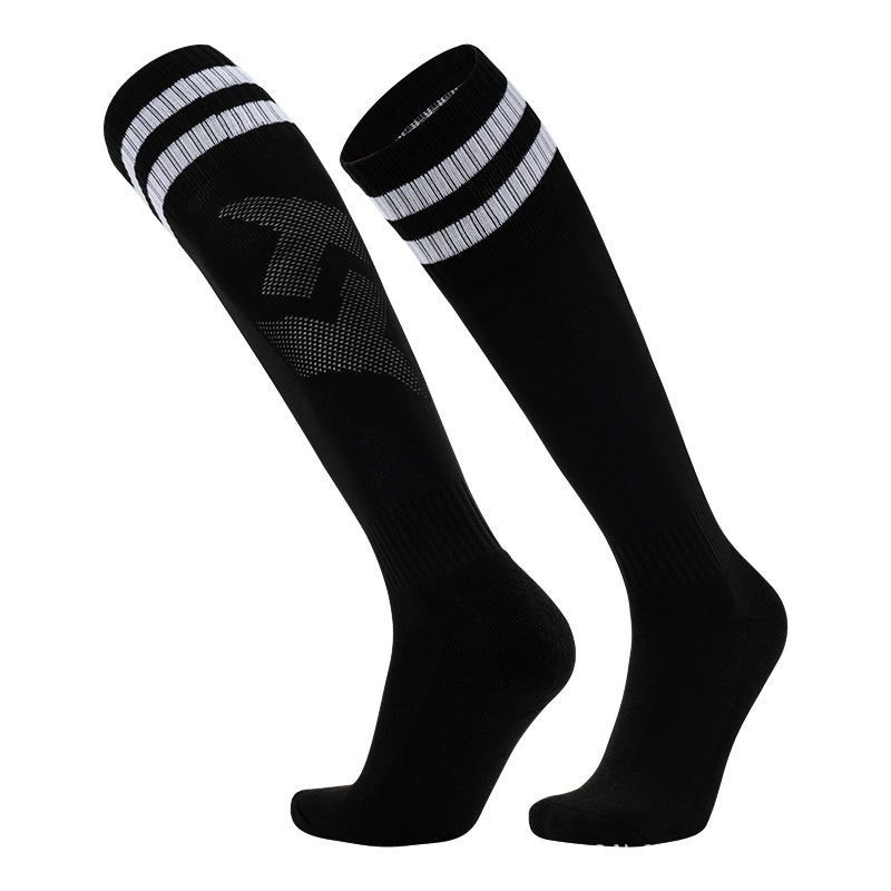 Professional Match Soccer Socks, Over-the-Knee Striped Knee High Sports Socks, Moisture Wicking Anti-Slip Game Day Football Socks