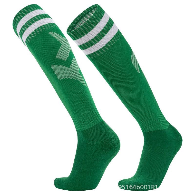 Professional Match Soccer Socks, Over-the-Knee Striped Knee High Sports Socks, Moisture Wicking Anti-Slip Game Day Football Socks