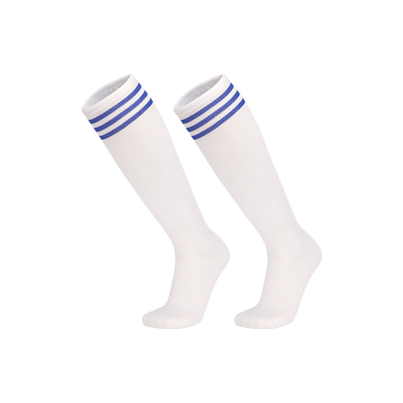 Wholesale Lightweight Knee High Soccer Socks for Adults, 3-Stripes Breathable Moisture Wicking Training Long Football Socks Bulk
