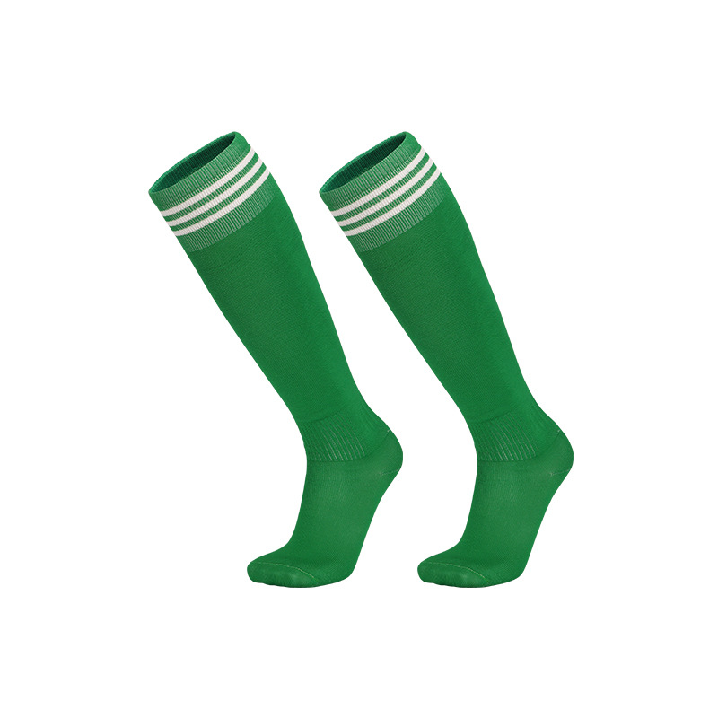 Wholesale Lightweight Knee High Soccer Socks for Adults, 3-Stripes Breathable Moisture Wicking Training Long Football Socks Bulk