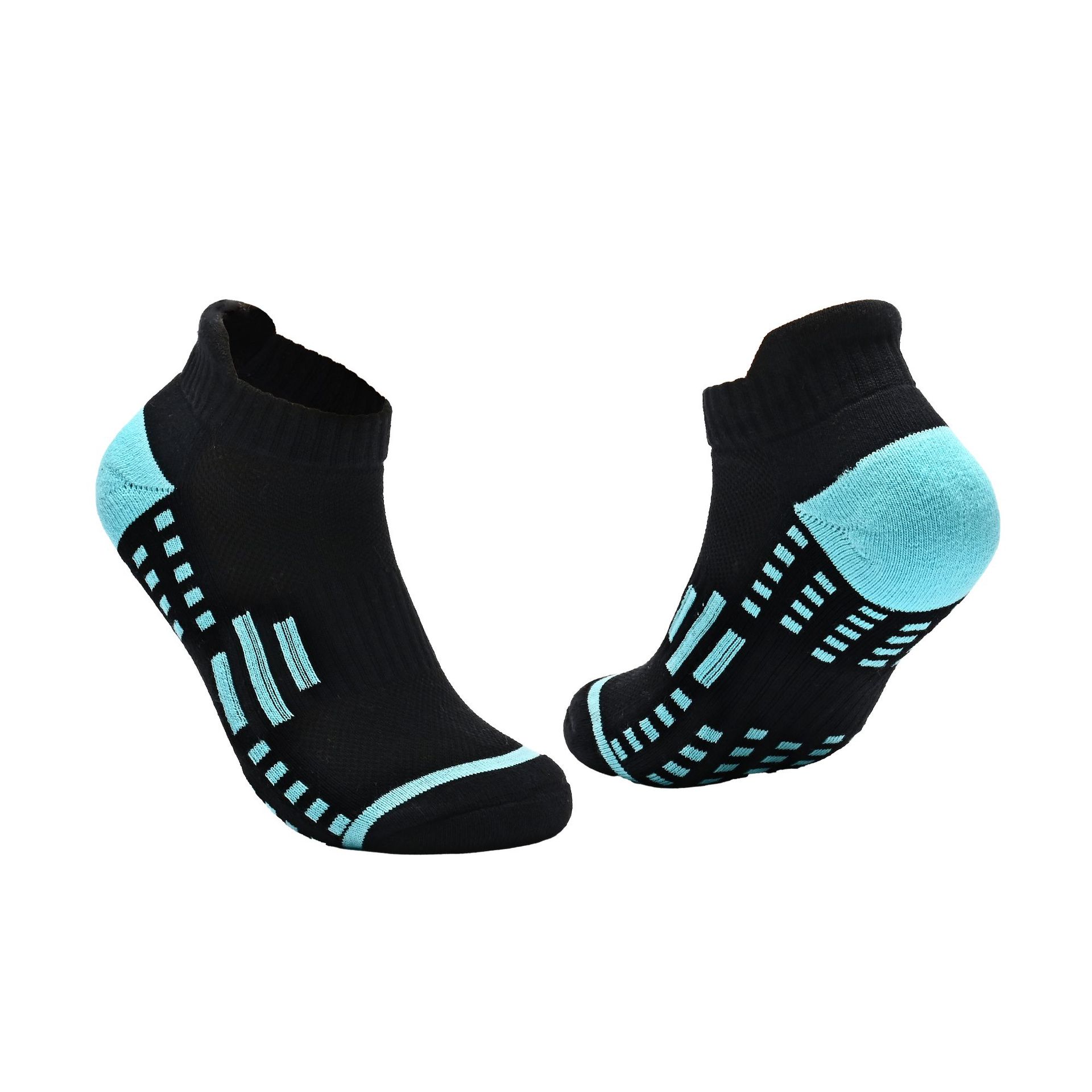 Professional Thick Terry Cushion Athletic Socks for Men Women, Color Block Low Cut Ankle Moisture Wicking Sports Socks for Badminton Running