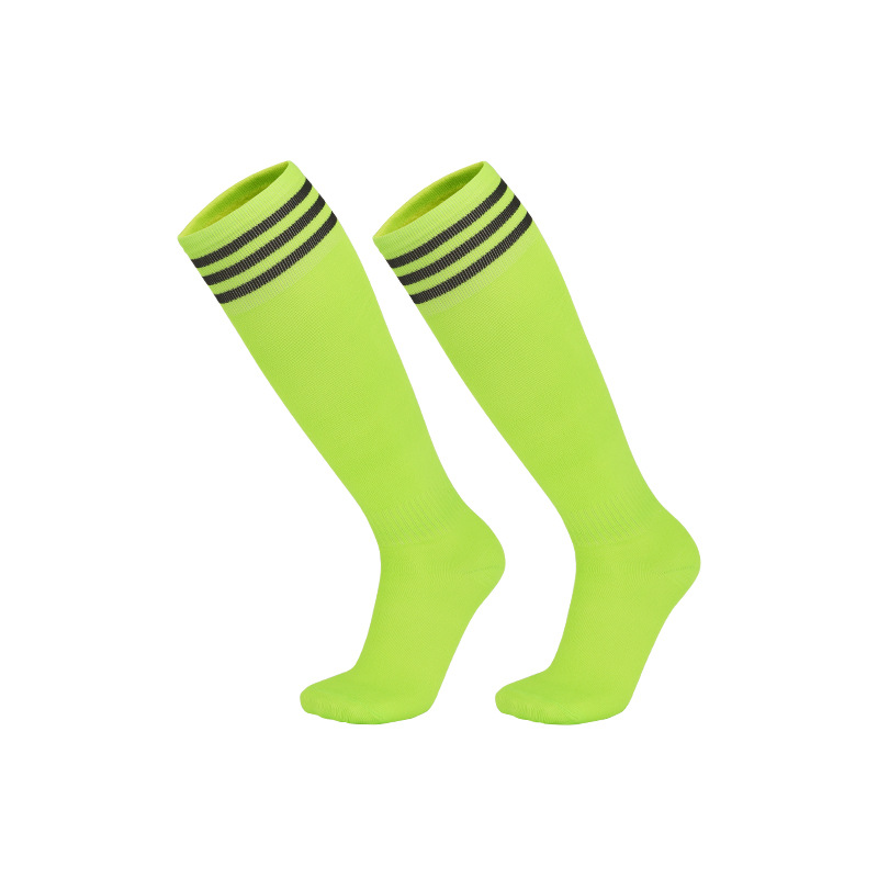 Wholesale Lightweight Knee High Soccer Socks for Adults, 3-Stripes Breathable Moisture Wicking Training Long Football Socks Bulk