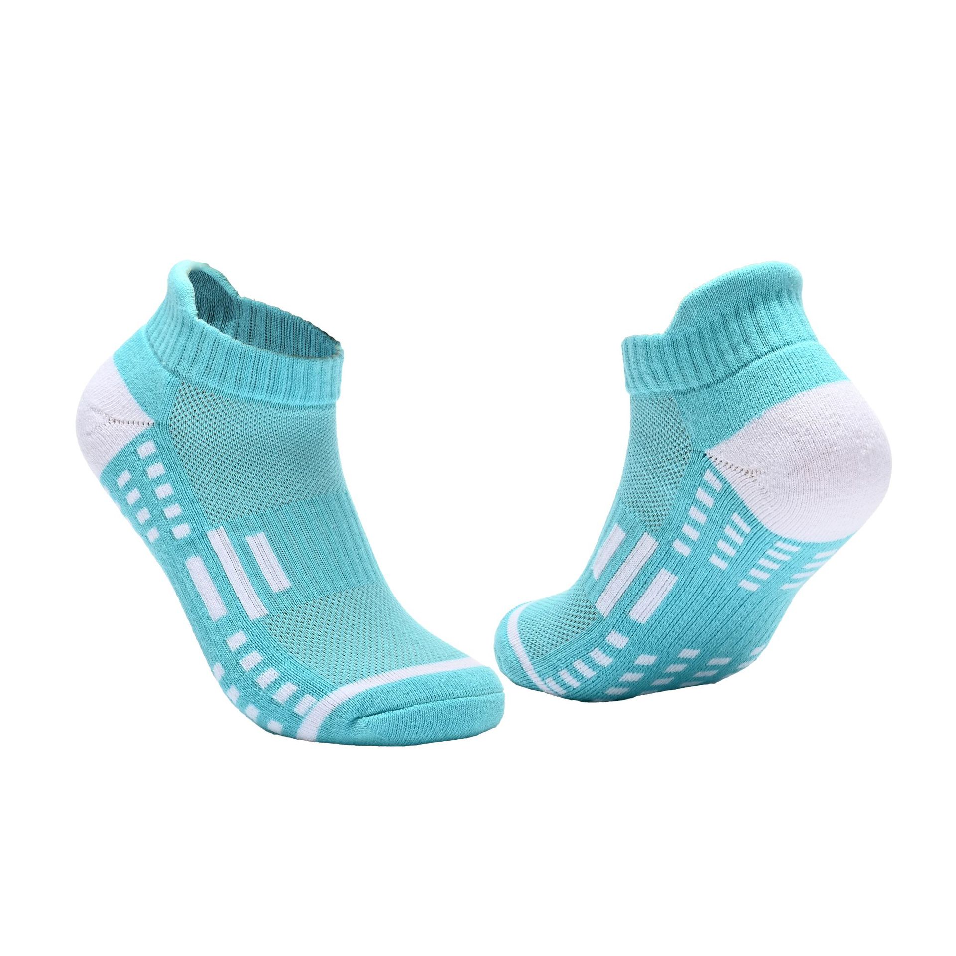 Professional Thick Terry Cushion Athletic Socks for Men Women, Color Block Low Cut Ankle Moisture Wicking Sports Socks for Badminton Running
