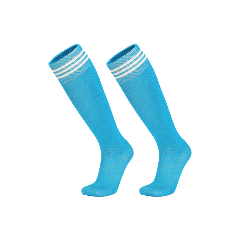 Wholesale Lightweight Knee High Soccer Socks for Adults, 3-Stripes Breathable Moisture Wicking Training Long Football Socks Bulk