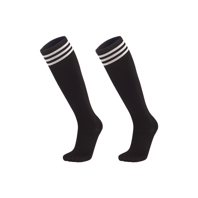 Wholesale Lightweight Knee High Soccer Socks for Adults, 3-Stripes Breathable Moisture Wicking Training Long Football Socks Bulk