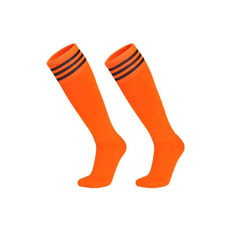 Wholesale Lightweight Knee High Soccer Socks for Adults, 3-Stripes Breathable Moisture Wicking Training Long Football Socks Bulk
